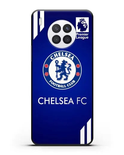 Чехол с логотипом ФК Челси с синим фоном силиконовый для Huawei Nova 8i