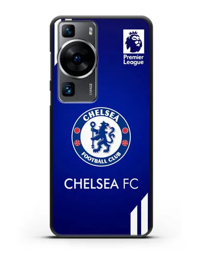 Чехол с логотипом ФК Челси с синим фоном силиконовый для Huawei P60