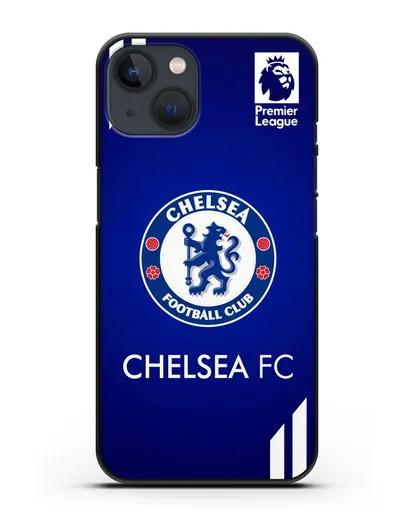 Чехол с логотипом ФК Челси с синим фоном силиконовый для iPhone 13 Mini