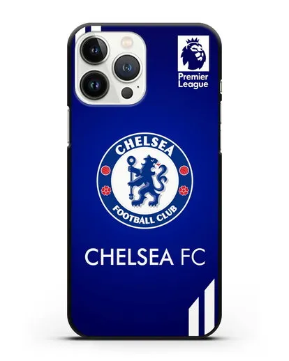 Чехол с логотипом ФК Челси с синим фоном силиконовый для iPhone 13 Pro Max