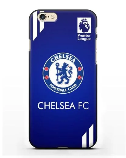 Чехол с логотипом ФК Челси с синим фоном силиконовый для iPhone 6