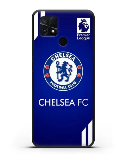 Чехол с логотипом ФК Челси с синим фоном силиконовый для Xiaomi Poco C40