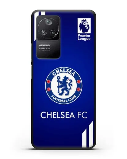 Чехол с логотипом ФК Челси с синим фоном силиконовый для Xiaomi Poco F4