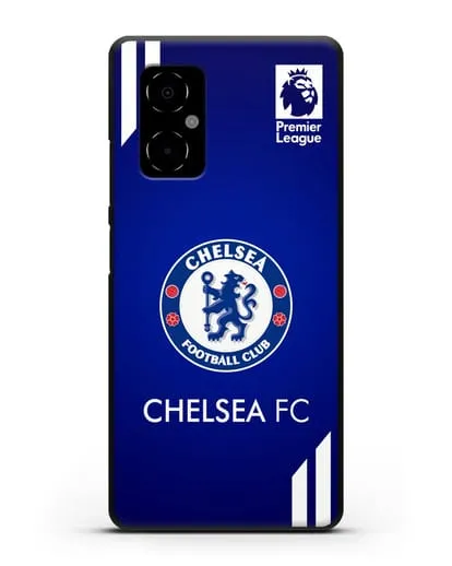 Чехол с логотипом ФК Челси с синим фоном силиконовый для Xiaomi Poco M4 5G