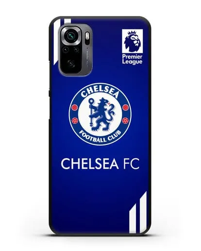 Чехол с логотипом ФК Челси с синим фоном силиконовый для Xiaomi Poco M5s
