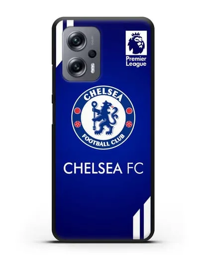 Чехол с логотипом ФК Челси с синим фоном силиконовый для Xiaomi Poco X4 GT