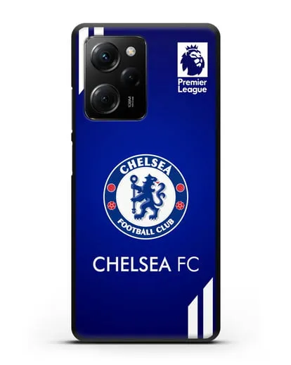 Чехол с логотипом ФК Челси с синим фоном силиконовый для Xiaomi Poco X5 Pro