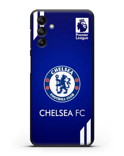 Чехол с логотипом ФК Челси с синим фоном силиконовый для Samsung Galaxy A04s [SM-A047]