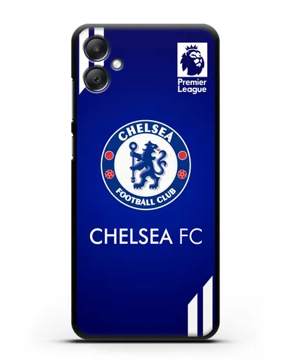 Чехол с логотипом ФК Челси с синим фоном силиконовый для Samsung Galaxy A05 [SM-A055]