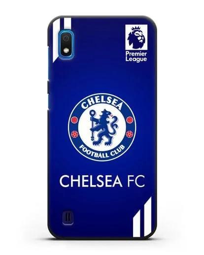 Чехол с логотипом ФК Челси с синим фоном силиконовый для Samsung Galaxy A10 [SM-A105F]