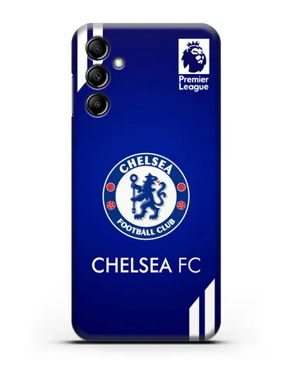 Чехол с логотипом ФК Челси с синим фоном силиконовый для Samsung Galaxy A14 [SM-A145]