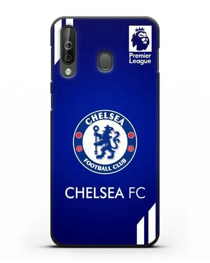 Чехол с логотипом ФК Челси с синим фоном силиконовый для Samsung Galaxy A40s [SM-A507FN]