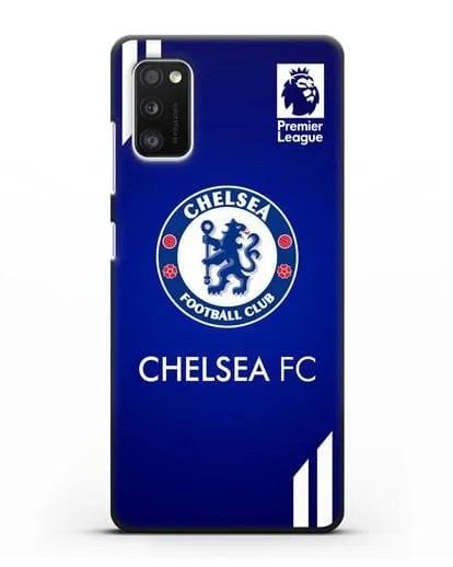 Чехол с логотипом ФК Челси с синим фоном силиконовый для Samsung Galaxy A41 [SM-A415F]