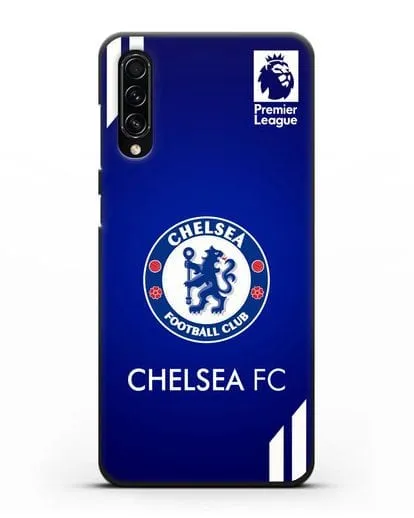 Чехол с логотипом ФК Челси с синим фоном силиконовый для Samsung Galaxy A70s [SM-A707F]