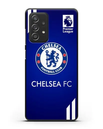 Чехол с логотипом ФК Челси с синим фоном силиконовый для Samsung Galaxy A53