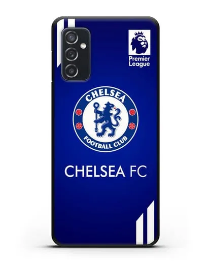 Чехол с логотипом ФК Челси с синим фоном силиконовый для Samsung Galaxy M52 [M526B]
