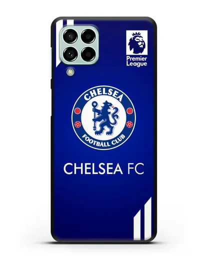 Чехол с логотипом ФК Челси с синим фоном силиконовый для Samsung Galaxy M53 [SM-M536]