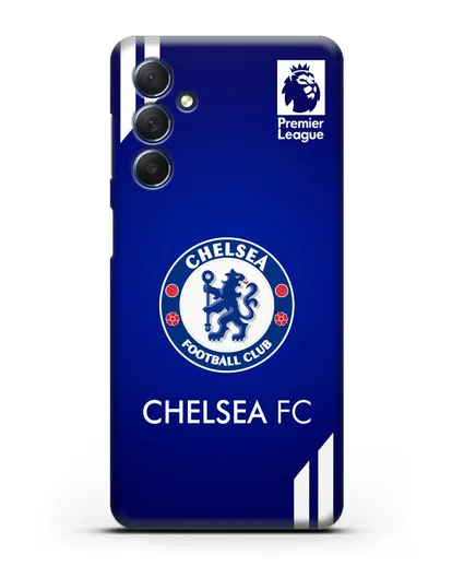Чехол с логотипом ФК Челси с синим фоном силиконовый для Samsung Galaxy M54 [SM-M546]