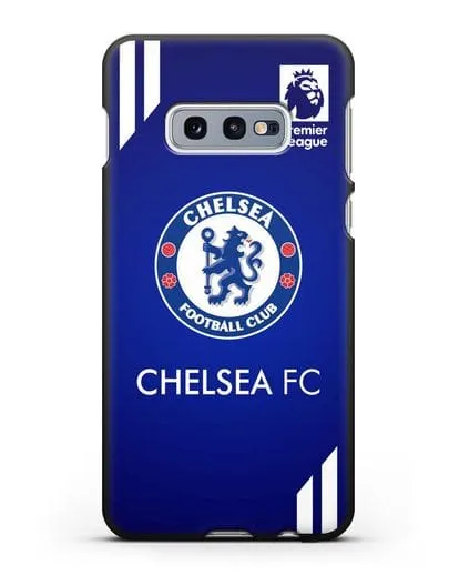 Чехол с логотипом ФК Челси с синим фоном силиконовый для Samsung Galaxy S10e [SM-G970F]