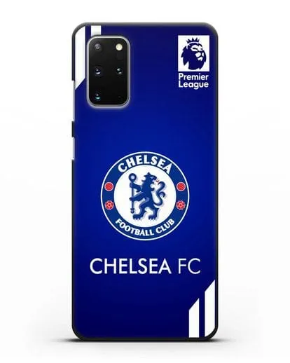 Чехол с логотипом ФК Челси с синим фоном силиконовый для Samsung Galaxy S20 Plus [SM-G985F]