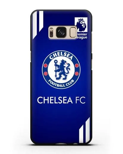 Чехол с логотипом ФК Челси с синим фоном силиконовый для Samsung Galaxy S8 [SM-950F]