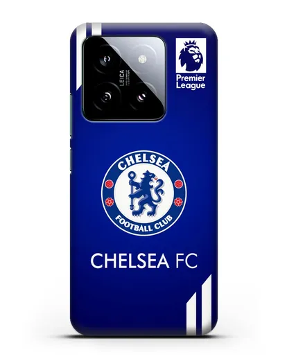 Чехол с логотипом ФК Челси с синим фоном силиконовый для Xiaomi 14