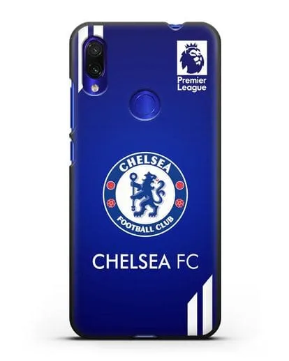 Чехол с логотипом ФК Челси с синим фоном силиконовый для Xiaomi Redmi Note 7