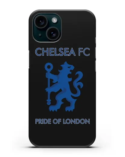 Чехол с надписью Chelsea FC. Pride of London силиконовый для iPhone 15