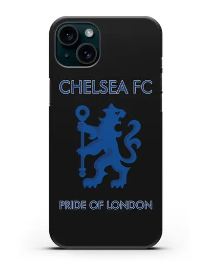 Чехол с надписью Chelsea FC. Pride of London силиконовый для iPhone 15 Plus