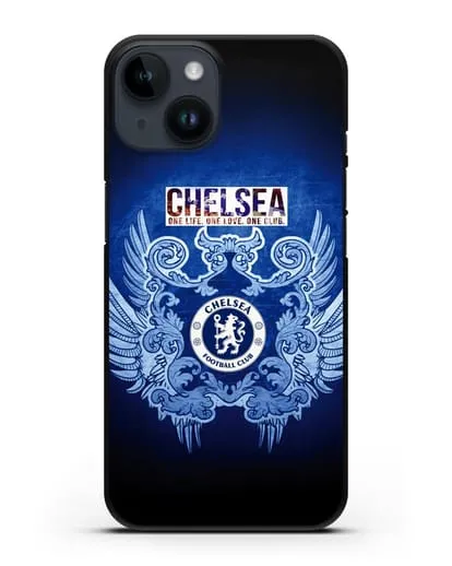 Чехол с рисунком Челси One Life. One Love. One club силиконовый для iPhone 14