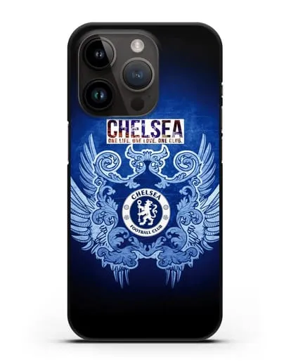Чехол с рисунком Челси One Life. One Love. One club силиконовый для iPhone 14 Pro