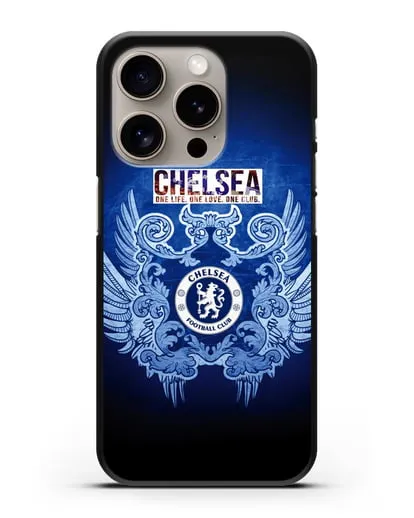 Чехол с рисунком Челси One Life. One Love. One club силиконовый для iPhone 15 Pro