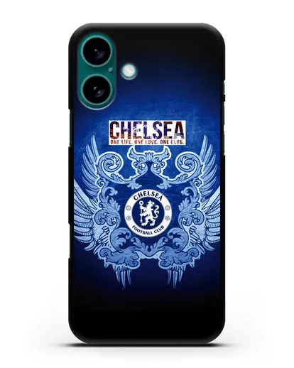 Чехол с рисунком Челси One Life. One Love. One club силиконовый для iPhone 16 Plus