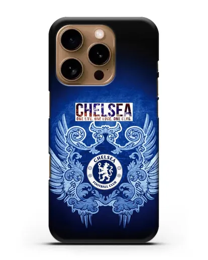 Чехол с рисунком Челси One Life. One Love. One club силиконовый для iPhone 16 Pro