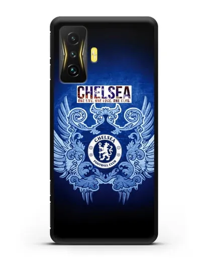 Чехол с рисунком Челси One Life. One Love. One club силиконовый для Xiaomi Poco F4 GT