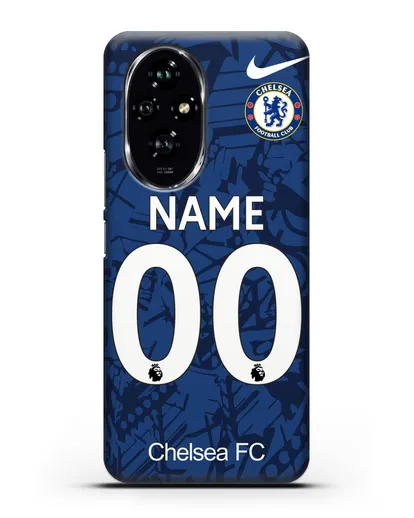 Именной чехол Челси с фамилией и номером (сезон 2019-2020) синяя форма силиконовый для Honor 200