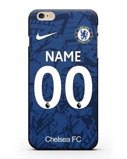 Именной чехол Челси с фамилией и номером (сезон 2019-2020) синяя форма силиконовый для iPhone 6s Plus