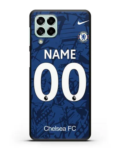 Именной чехол Челси с фамилией и номером (сезон 2019-2020) синяя форма силиконовый для Samsung Galaxy M33 [SM-M336]
