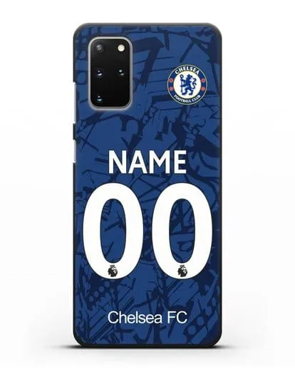 Именной чехол Челси с фамилией и номером (сезон 2019-2020) синяя форма силиконовый для Samsung Galaxy S20 Plus [SM-G985F]