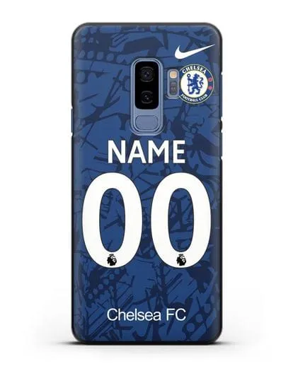 Именной чехол Челси с фамилией и номером (сезон 2019-2020) синяя форма силиконовый для Samsung Galaxy S9 Plus [SM-G965F]