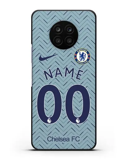Именной чехол ФК Челси с фамилией и номером (сезон 2020-2021) гостевая форма силиконовый для Honor 50 lite