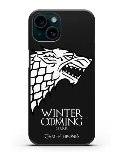 Чехол Дом Старков. Зима близко силиконовый для iPhone 15
