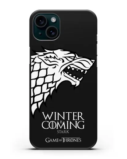 Чехол Дом Старков. Зима близко силиконовый для iPhone 15 Plus