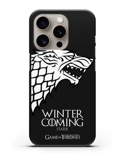 Чехол Дом Старков. Зима близко силиконовый для iPhone 15 Pro