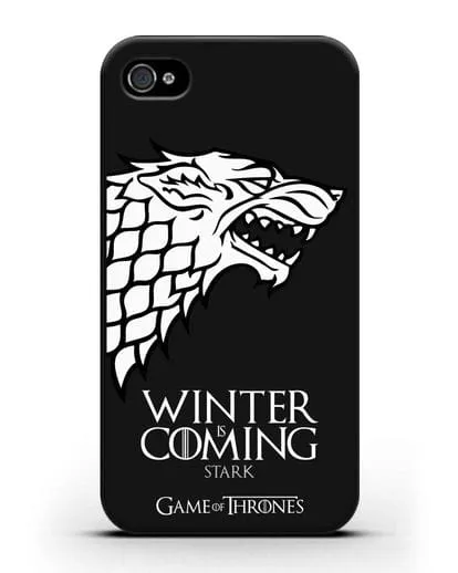 Чехол Дом Старков. Зима близко силиконовый для iPhone 4/4s