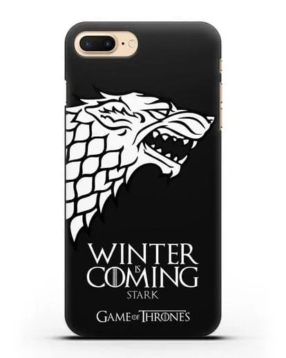 Чехол Дом Старков. Зима близко силиконовый для iPhone 7 Plus