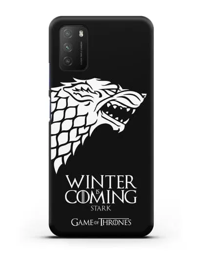 Чехол Дом Старков. Зима близко силиконовый для Xiaomi Poco M3