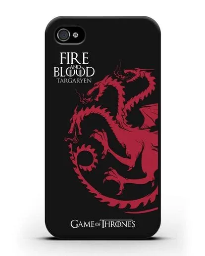 Чехол Дом Таргариенов. Огонь и кровь силиконовый для iPhone 4/4s