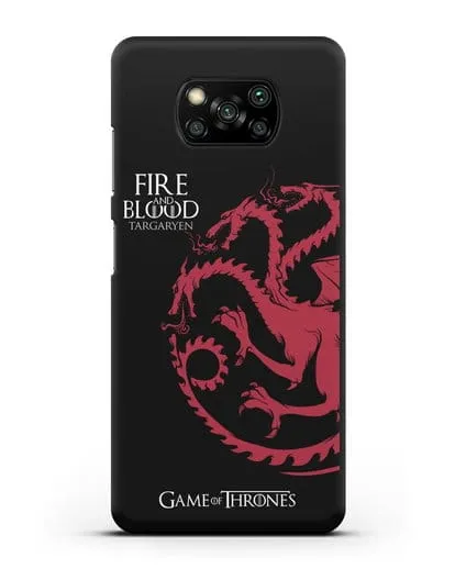 Чехол Дом Таргариенов. Огонь и кровь силиконовый для Xiaomi Poco X3