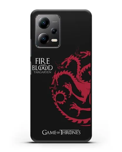 Чехол Дом Таргариенов. Огонь и кровь силиконовый для Xiaomi Poco X5